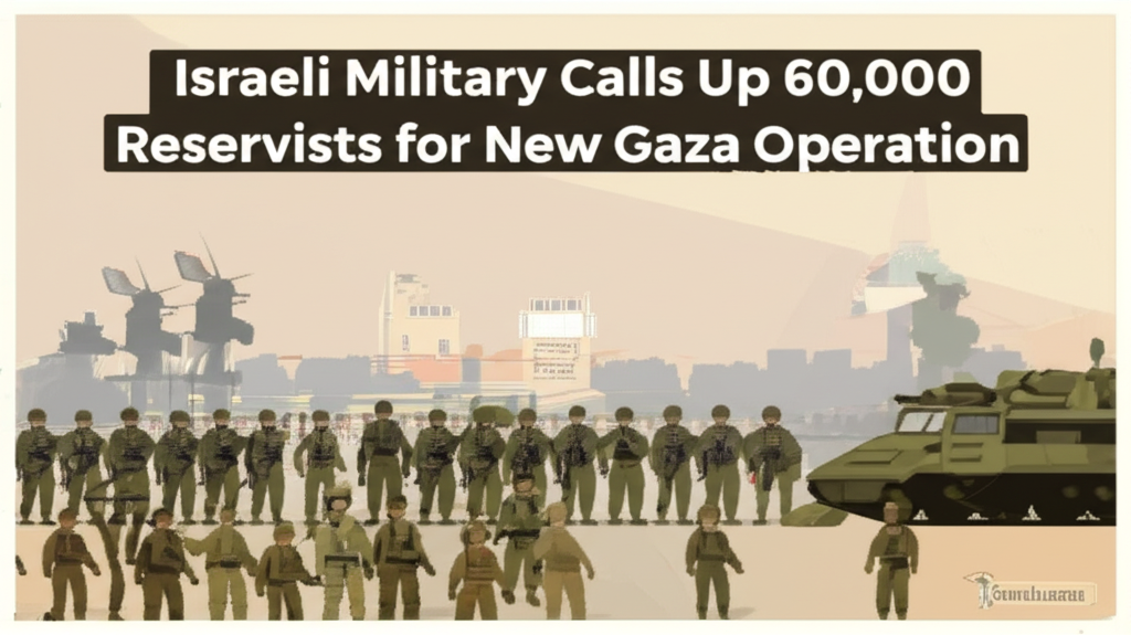 Israeli Military Calls Up 60,000 Reservists for New Gaza Operation