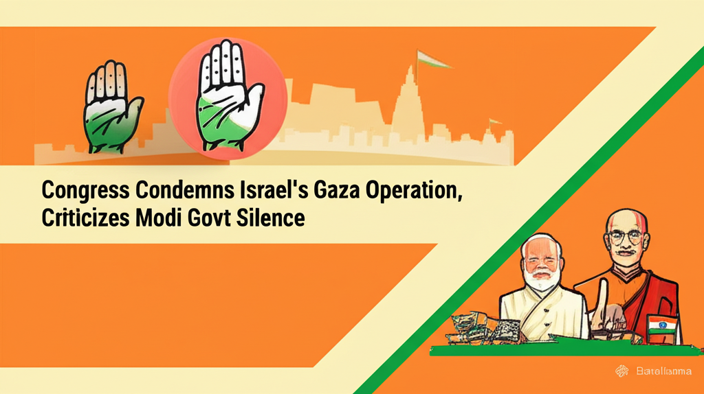 Congress Condemns Israel's Gaza Operation, Criticizes Modi Govt Silence