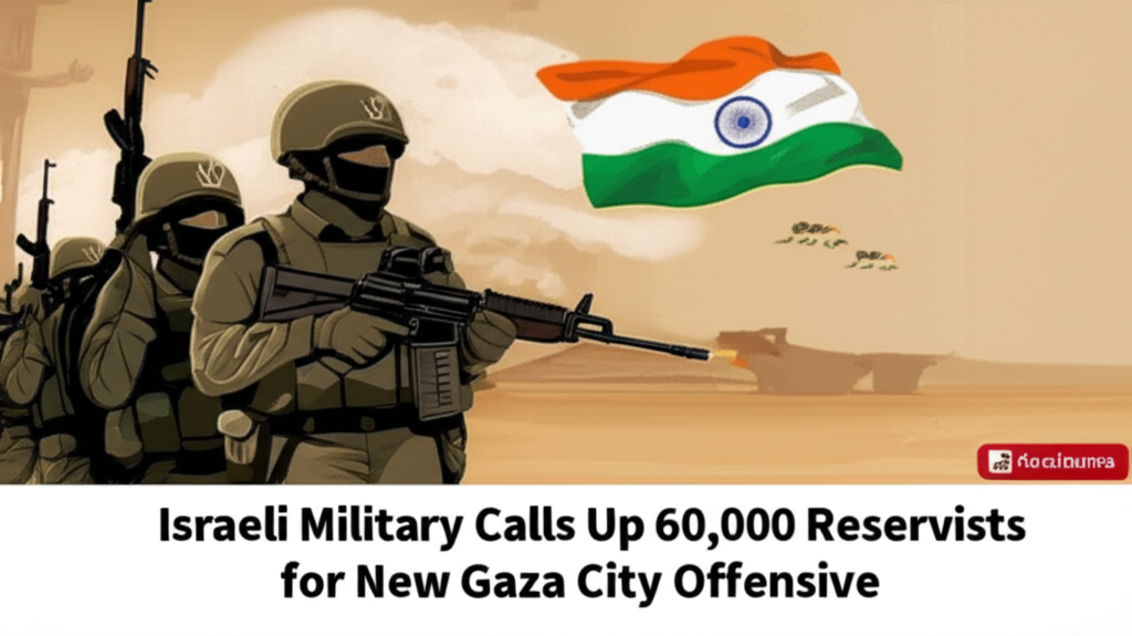 Israeli Military Calls Up 60,000 Reservists for New Gaza City Offensive