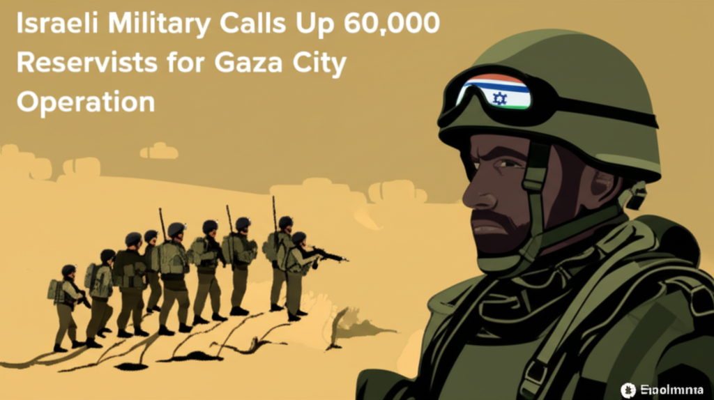 Israeli Military Calls Up 60,000 Reservists for Gaza City Operation