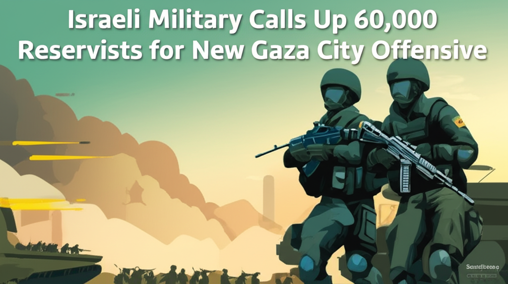 Israeli Military Calls Up 60,000 Reservists for New Gaza City Offensive