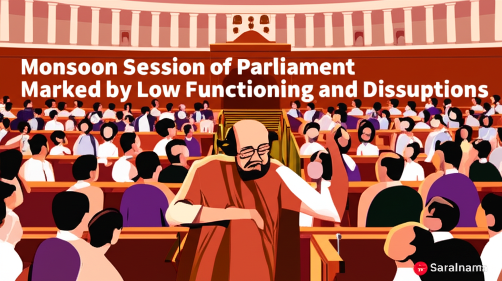 Monsoon Session of Parliament Marked by Low Functioning and Disruptions