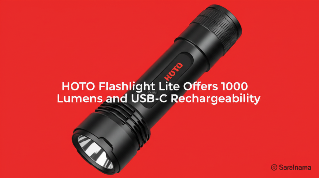 HOTO Flashlight Lite Offers 1000 Lumens and USB-C Rechargeability