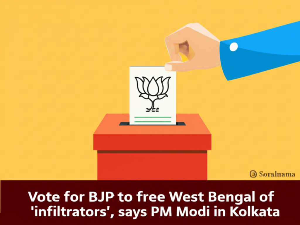 Vote for BJP to free West Bengal of ‘infiltrators’, says PM Modi in Kolkata