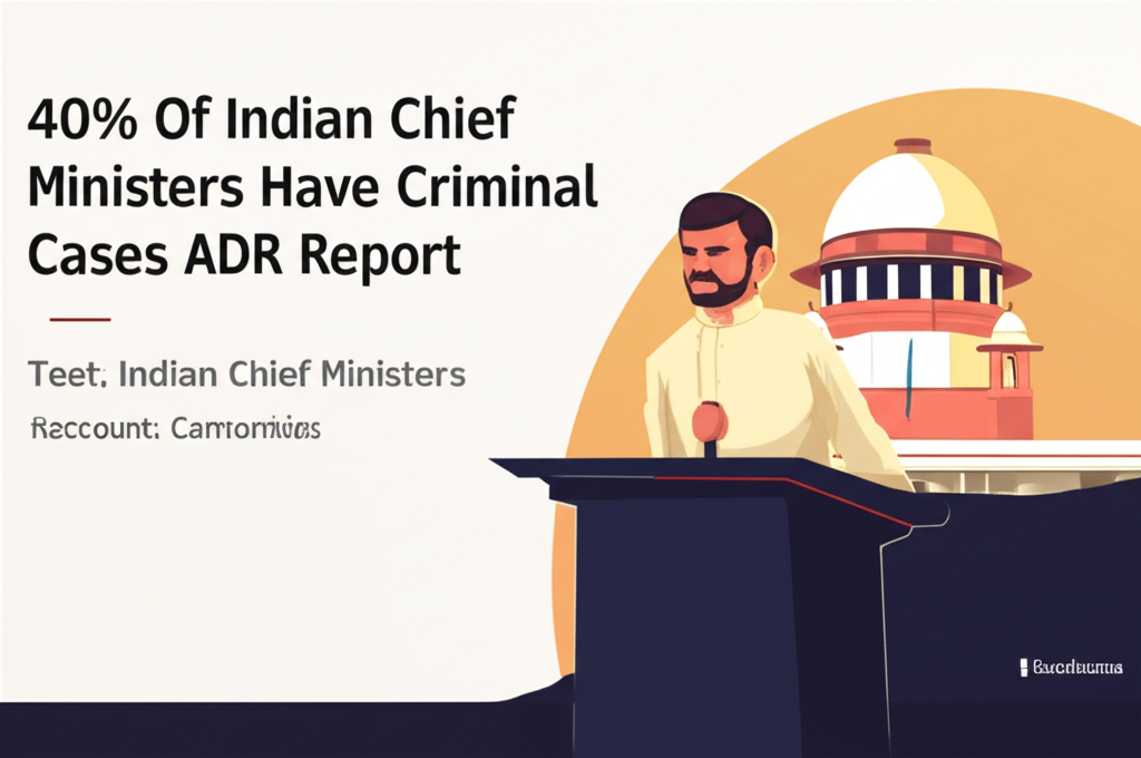 40% Of Indian Chief Ministers Have Criminal Cases: ADR Report