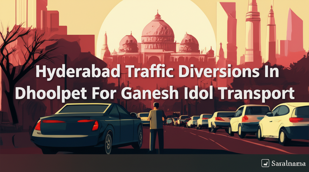 Hyderabad Traffic Diversions In Dhoolpet For Ganesh Idol Transport