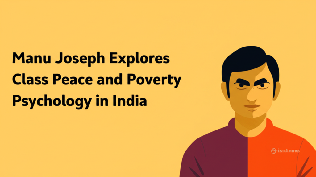 Manu Joseph Explores Class Peace and Poverty Psychology in India
