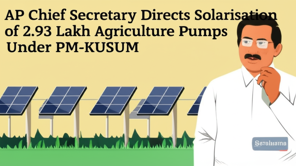 AP Chief Secretary Directs Solarisation of 2.93 Lakh Agriculture Pumps Under PM-KUSUM