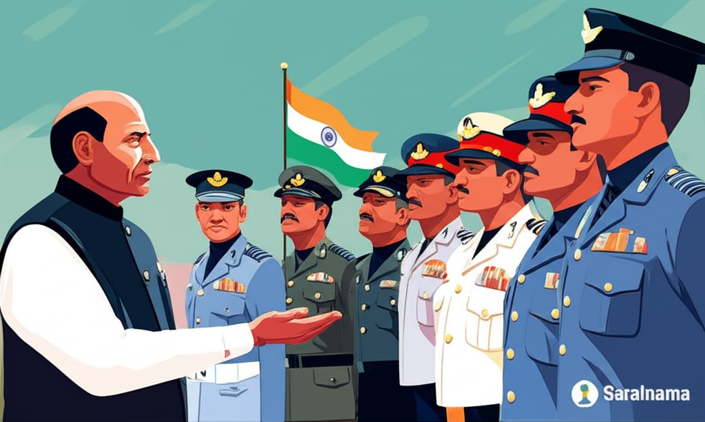 Rajnath Singh Honors IAF Officers at Indian Air Force Space Conference