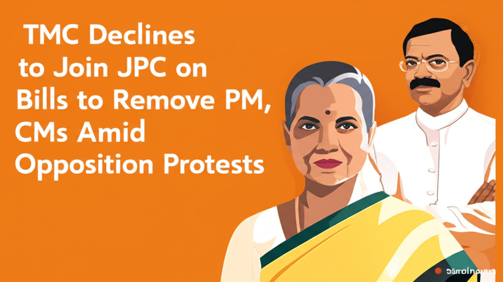 TMC Declines to Join JPC on Bills to Remove PM, CMs Amid Opposition Protests