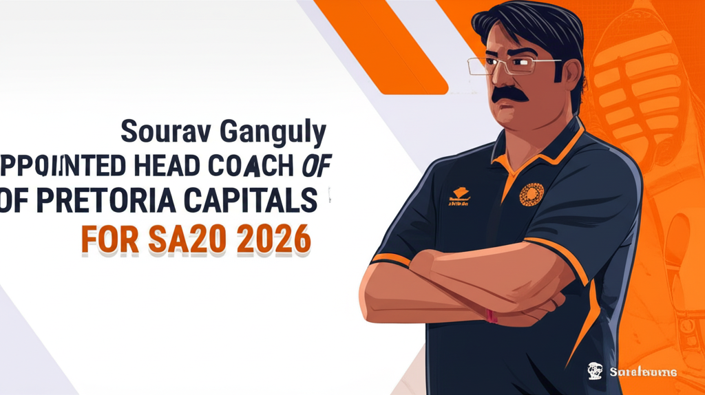Sourav Ganguly Appointed Head Coach Of Pretoria Capitals For SA20 2026