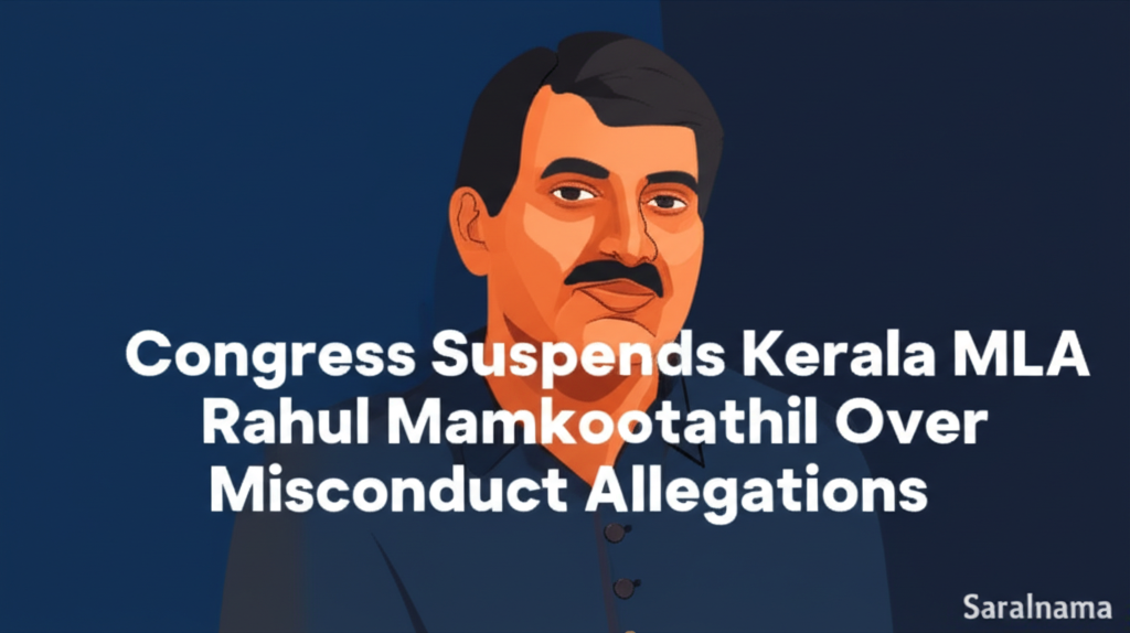 Congress Suspends Kerala MLA Rahul Mamkootathil Over Misconduct Allegations