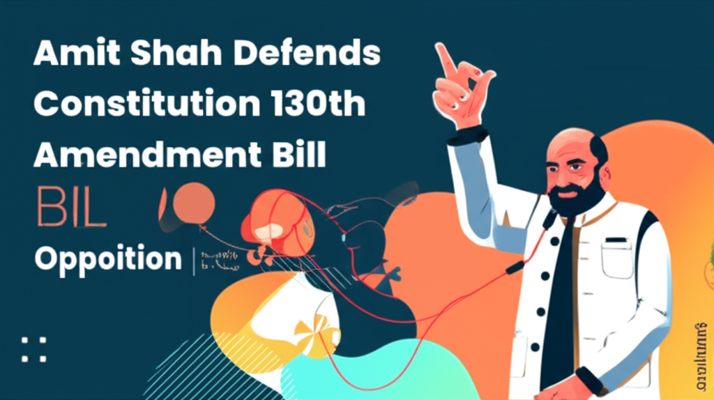 Amit Shah Defends Constitution 130th Amendment Bill Amid Opposition