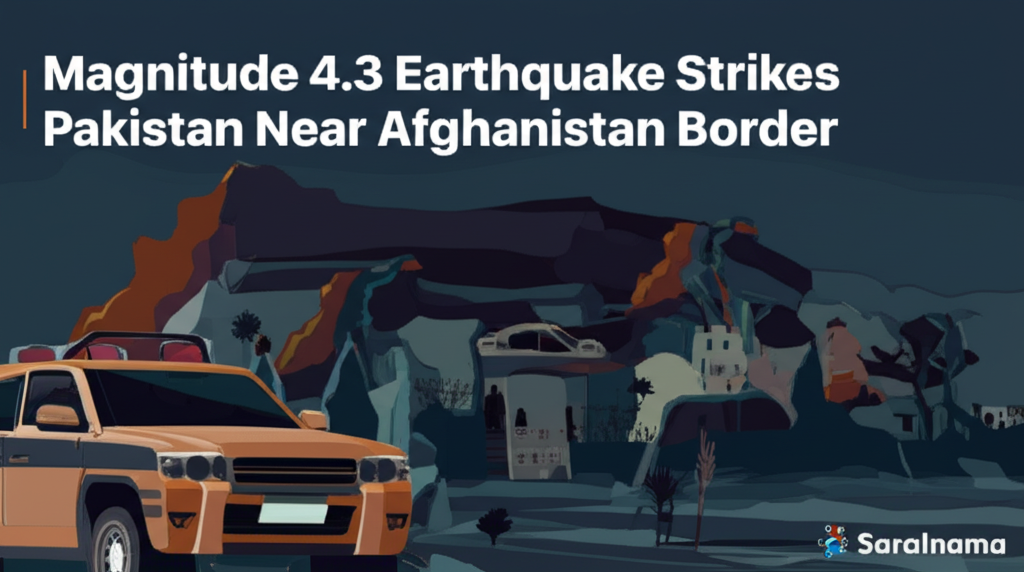 Magnitude 4.3 Earthquake Strikes Pakistan Near Afghanistan Border