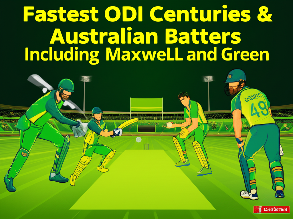 Fastest ODI Centuries by Australian Batters Including Maxwell and Green