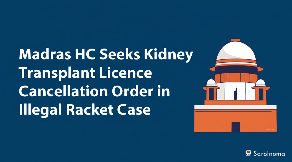 Madras HC Seeks Kidney Transplant Licence Cancellation Order in Illegal Racket Case