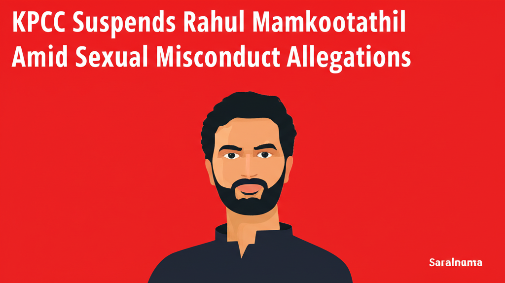 KPCC Suspends Rahul Mamkootathil Amid Sexual Misconduct Allegations