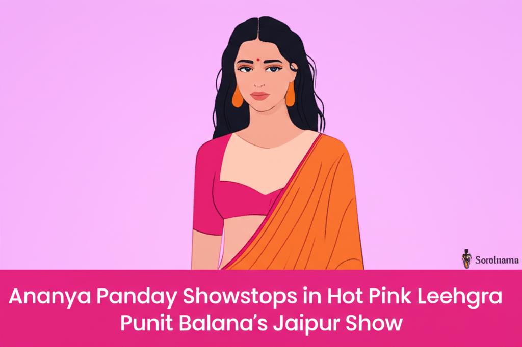 Ananya Panday Showstops in Hot Pink Lehenga at Punit Balana’s Jaipur Show