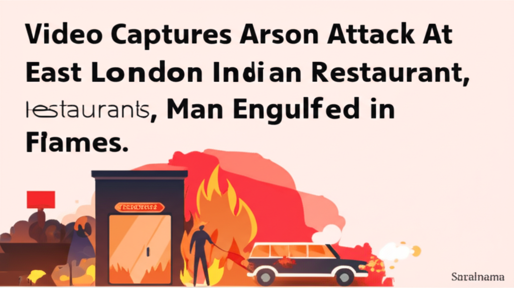 Video Captures Arson Attack At East London Indian Restaurant, Man Engulfed in Flames