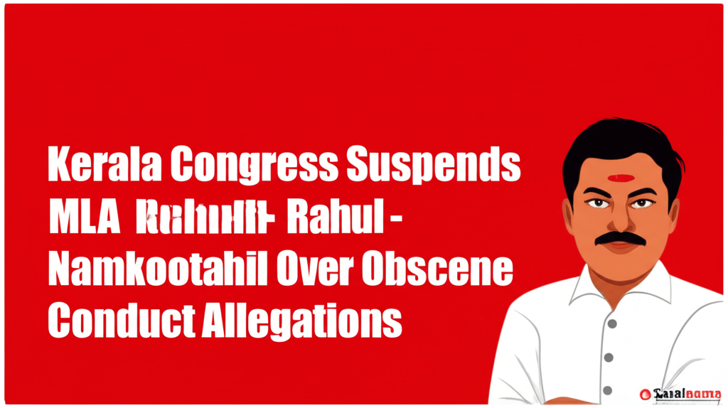 Kerala Congress Suspends MLA Rahul Mamkootathil Over Obscene Conduct Allegations