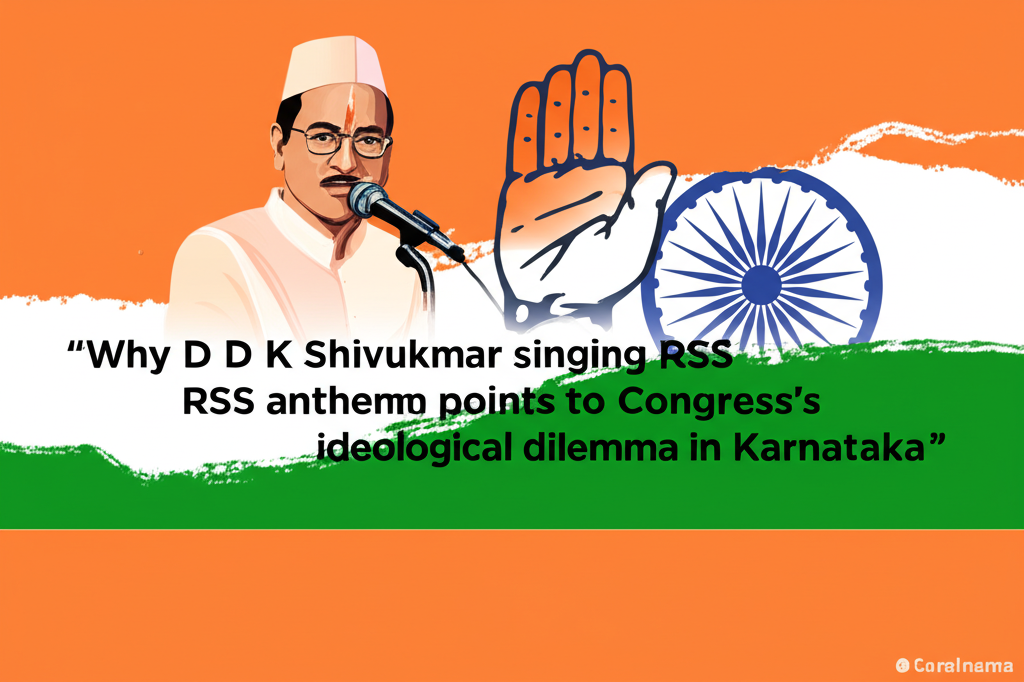 Why D K Shivakumar singing RSS anthem points to Congress’s ideological dilemma in Karnataka
