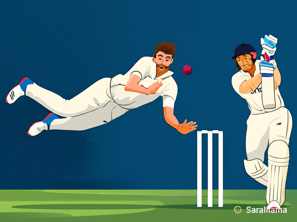 Jacks Takes Spectacular Leaping Catch to Dismiss Pope in Cricket