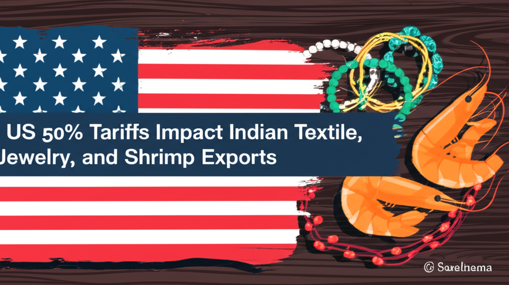 US 50% Tariffs Impact Indian Textile, Jewelry, and Shrimp Exports