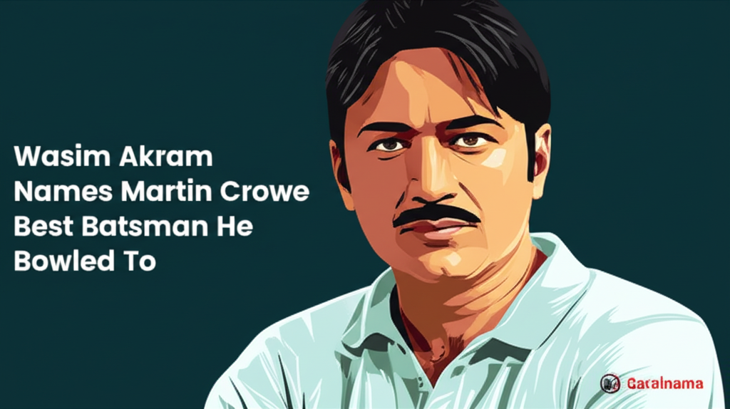 Wasim Akram Names Martin Crowe Best Batsman He Bowled To