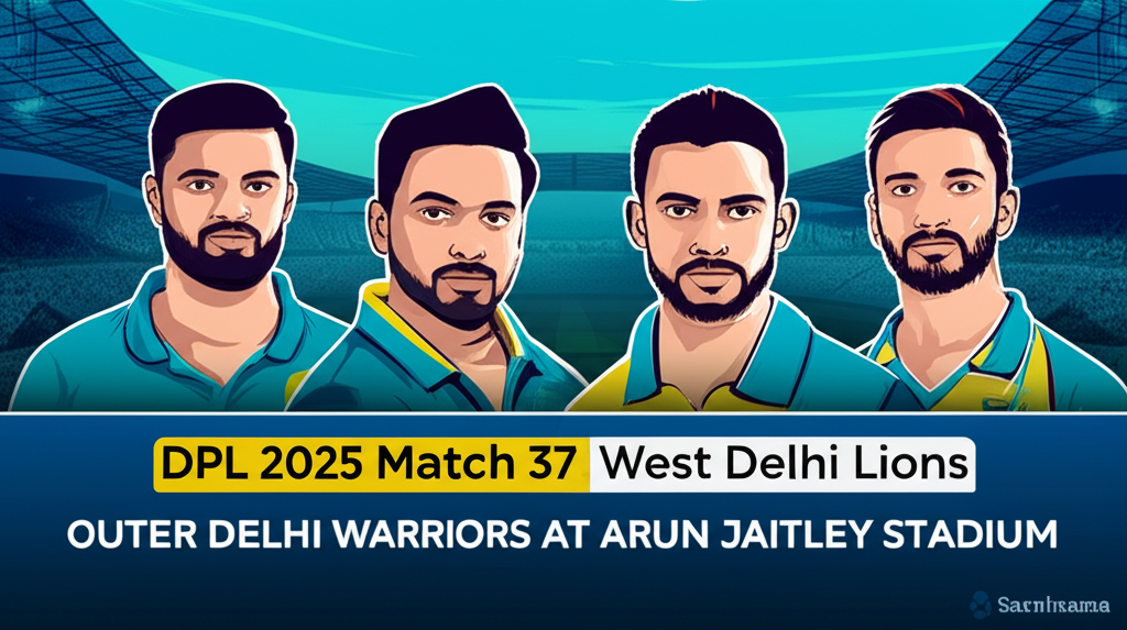 DPL 2025 Match 37: West Delhi Lions vs Outer Delhi Warriors at Arun Jaitley Stadium