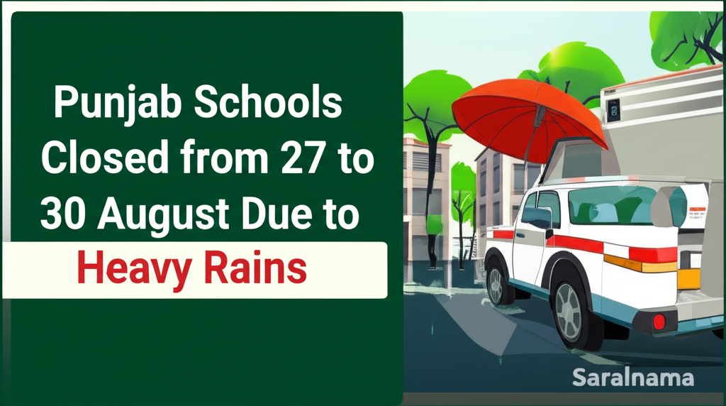 Punjab Schools Closed from 27 to 30 August Due to Heavy Rains