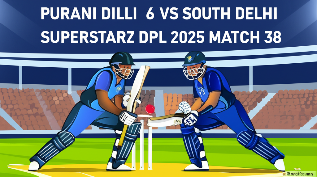 Purani Dilli 6 vs South Delhi Superstarz in DPL 2025 Match 38