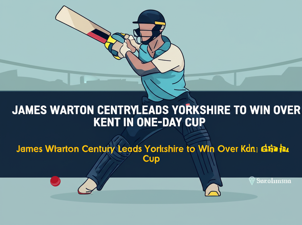 James Wharton Century Leads Yorkshire to Win Over Kent in One-Day Cup