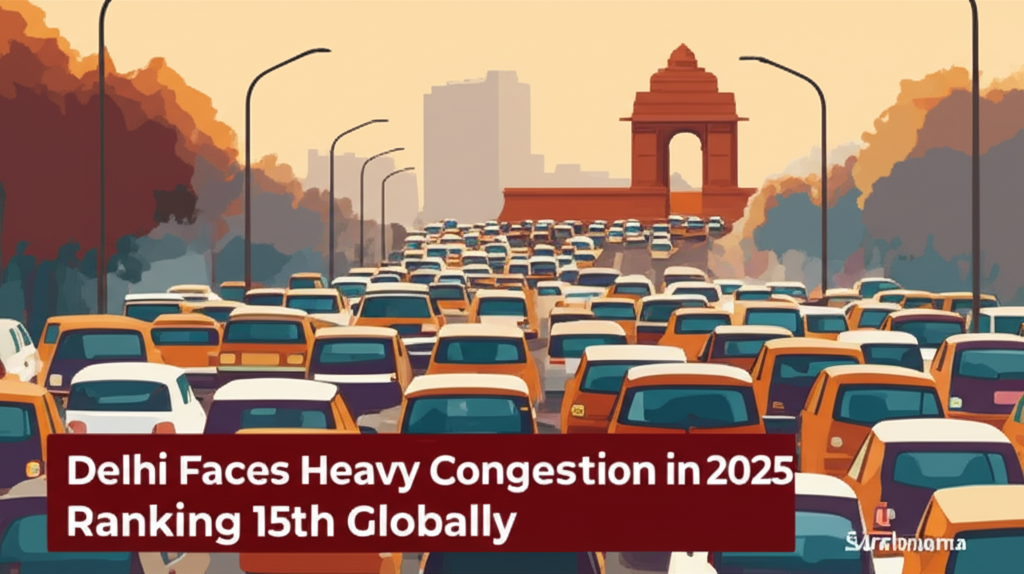 Delhi Faces Heavy Traffic Congestion in 2025, Ranking 15th Globally