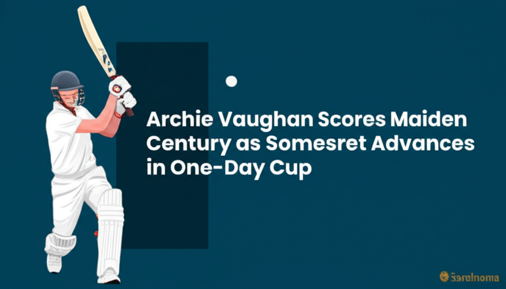 Archie Vaughan Scores Maiden Century as Somerset Advances in One-Day Cup