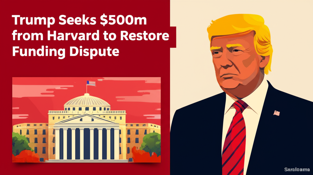 Trump Seeks $500m from Harvard to Restore Funding Dispute