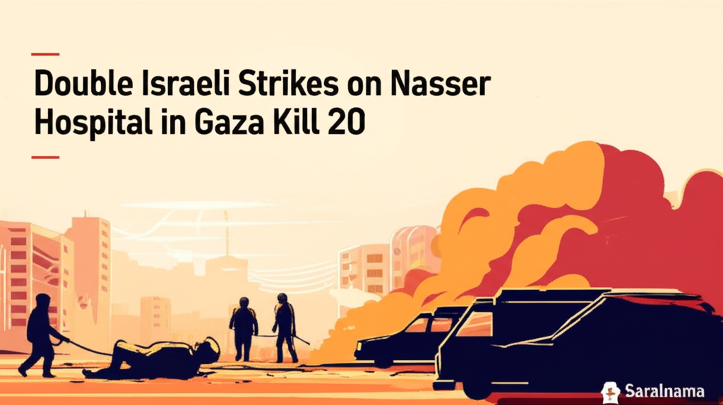 Double Israeli Strikes on Nasser Hospital in Gaza Kill 20