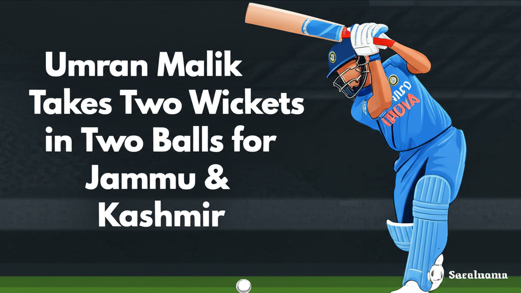 Umran Malik Takes Two Wickets in Two Balls for Jammu & Kashmir