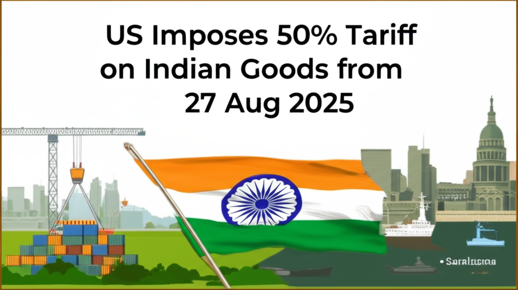 US Imposes 50% Tariff on Indian Goods from 27 Aug 2025