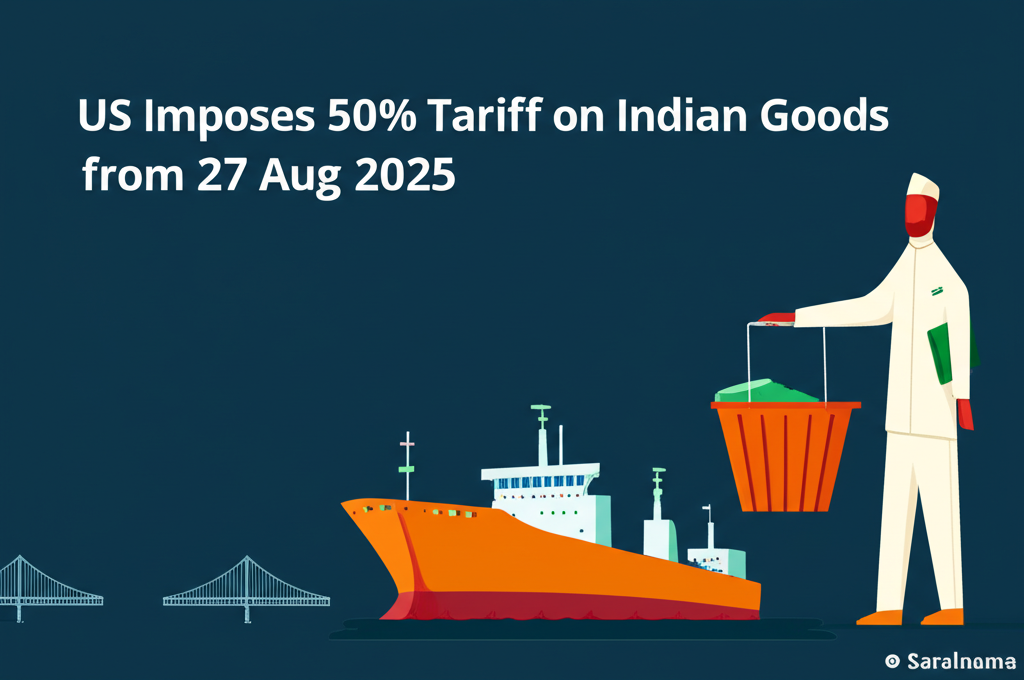 US Imposes 50% Tariff on Indian Goods from 27 Aug 2025