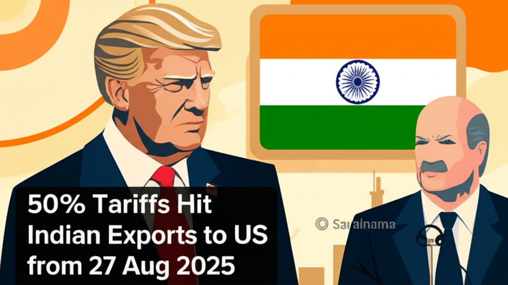 Trump's 50% Tariffs Hit Indian Exports to US from 27 Aug 2025