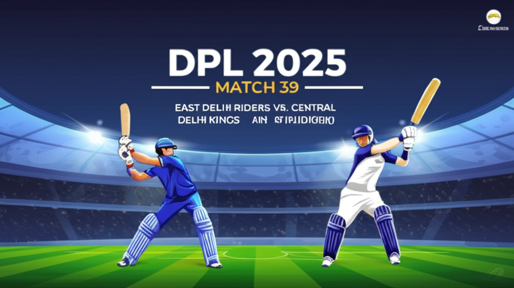 DPL 2025 Match 39: East Delhi Riders vs Central Delhi Kings in Delhi