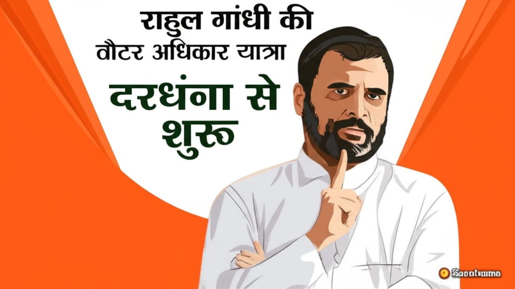 राहुल गांधी की वोटर अधिकार यात्रा दरभंगा से शुरू