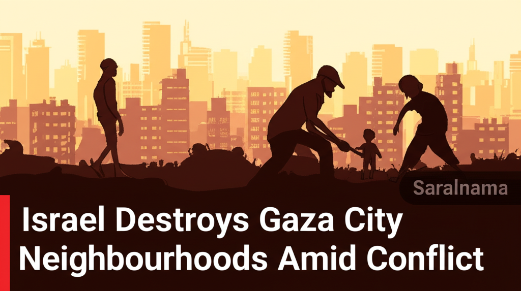 Israel Destroys Gaza City Neighbourhoods Amid Conflict