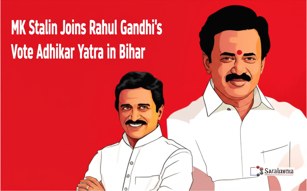 MK Stalin Joins Rahul Gandhi's Vote Adhikar Yatra in Bihar
