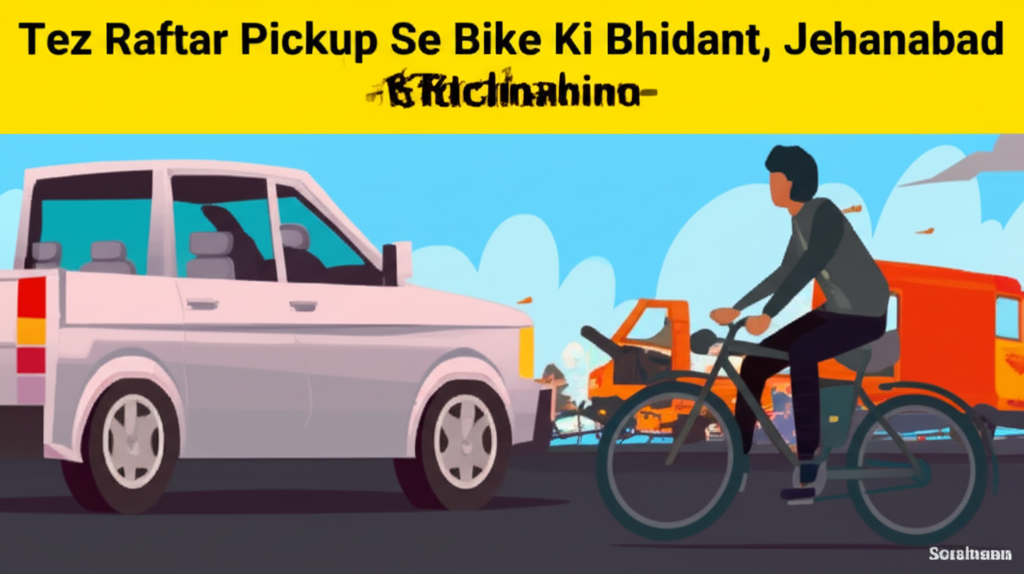 Tez Raftar Pickup Se Bike Ki Bhidant, Jehanabad Mein Ghatna