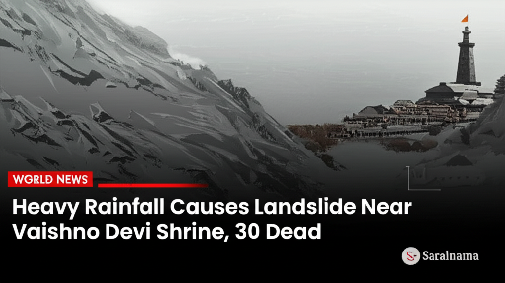 Heavy Rainfall Causes Landslide Near Vaishno Devi Shrine, 30 Dead