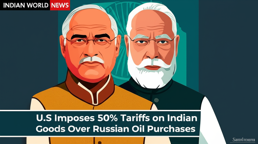 US Imposes 50% Tariffs on Indian Goods Over Russian Oil Purchases
