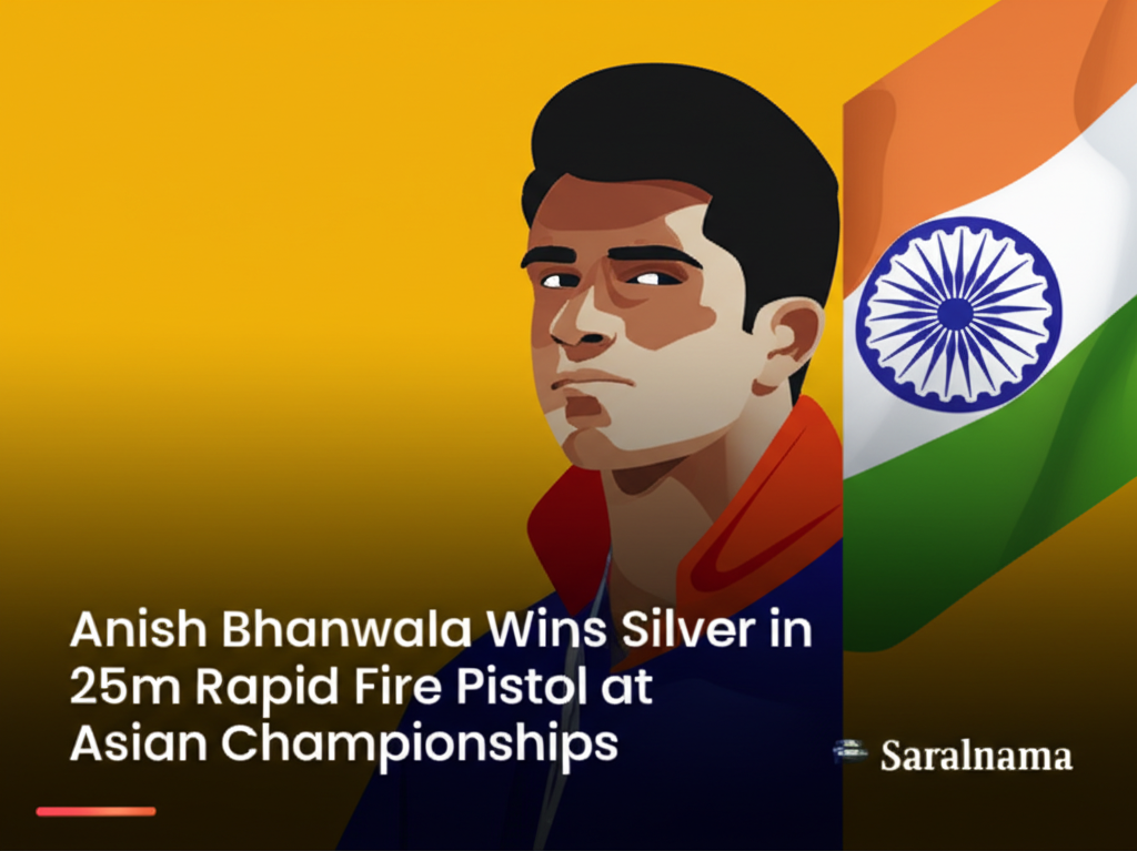 Anish Bhanwala Wins Silver in 25m Rapid Fire Pistol at Asian Championships