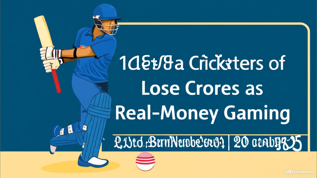 Indian Cricketers to Lose Crores as Real-Money Gaming Banned in 2025