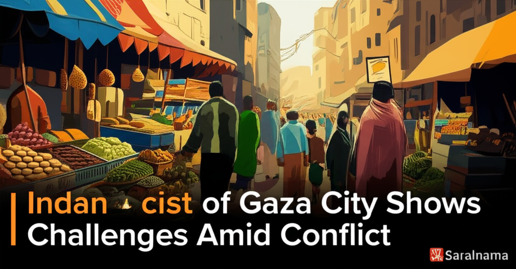 Food Market in Gaza City Shows Challenges Amid Conflict